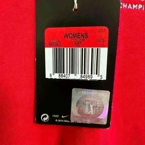 Nike Golf Women’s Tour Performance Red Golf Polo. New with Tags. Size La… - Picture 6 of 9